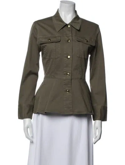 Pre-owned Frame Jacket In Green