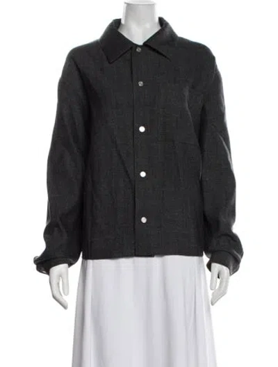 Pre-owned Frame Jacket In Grey