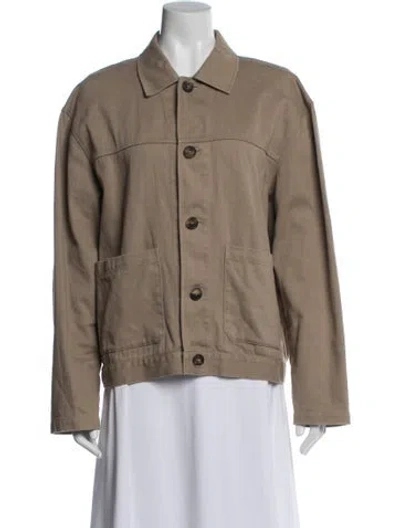 Pre-owned Frame Jacket In Neutral