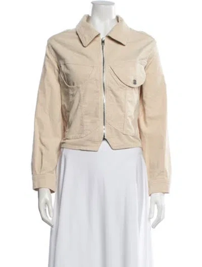 Pre-owned Frame Jacket In Neutral