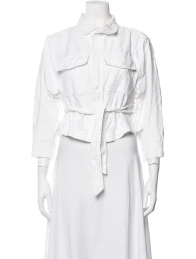 Pre-owned Frame Jacket In White