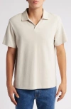 Frame Jacquard Polo In Light Khaki