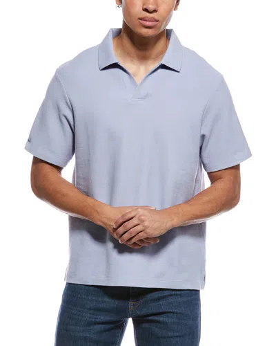 Frame Jacquard Polo Shirt In Blue