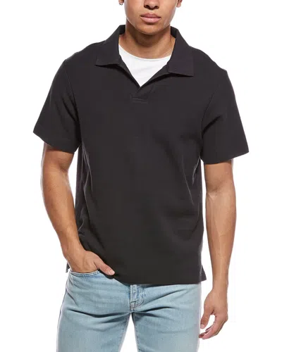 Frame Jacquard Polo Shirt In Black