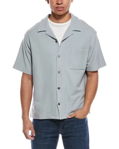 Frame Jacquard Relaxed Shirt In Blue