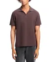 Frame Jacquard Short Sleeve Open Collar Polo Shirt In Brown