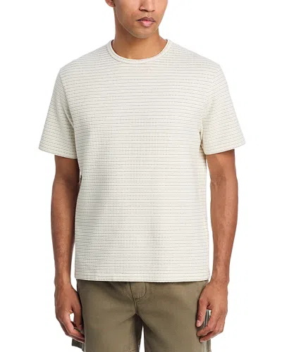 Frame Jacquard Stripe T-shirt In White