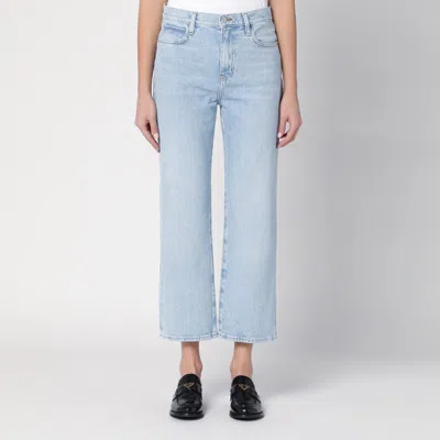 Frame Jane Crop Regenerated Denim Jeans In Light Blue