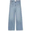 Frame Wide Leg Cotton Jeans Pockets In Blue