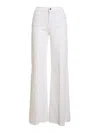 Frame Le High Super Flared Leg Jeans In Blanco