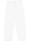 Frame Low Slung Barrel Jeans In Aunaturalclean