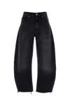 Frame Cropped Trousers Frayed Hem Design In Black
