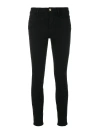 Frame High Rise Skinny Jeans In Black