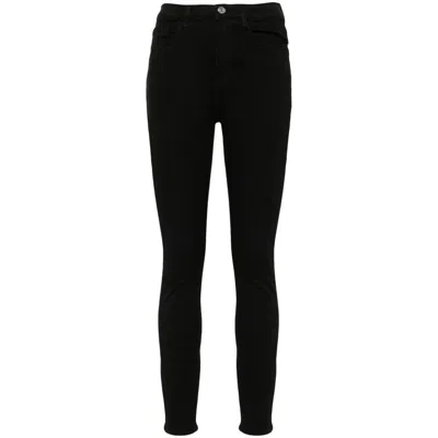 Frame Le High Skinny Jeans In Black