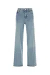 Frame High Waist Five-pocket Stretch Denim Trousers In Blue