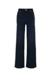 Frame Wide-leg High-rise Denim Palazzo Trousers In Blue