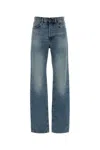 Frame Faded Wash Five-pocket Denim Trousers In Blue