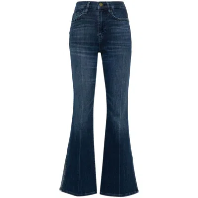 Frame Le Easy High-rise Flared Jeans In Blue