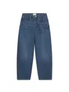 Frame Low Slung Barrel Jeans In Blue