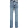 Frame The Vertical High Rise Straight Jeans In Blue
