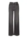 Frame Le Jane Straight Leg Jeans In Black