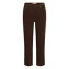 Frame High-waisted Straight-leg Casual Pants In Brown