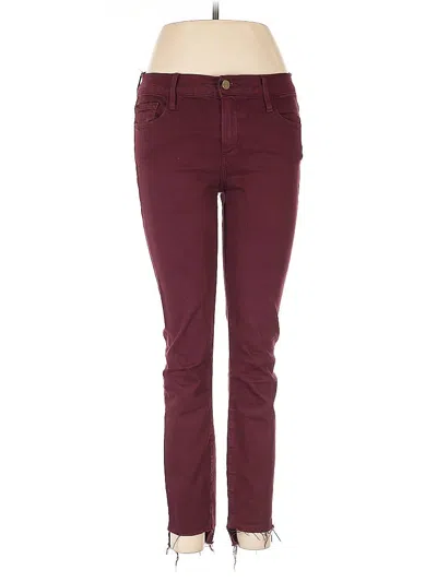 Pre-owned Frame Jeans In Burgundy