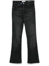 Frame Le Crop High Waist Raw Hem Mini Bootcut Jeans In Claudius