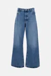 Frame Loose Mid-rise Wide-leg Jeans In Blue