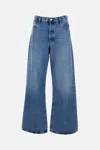 Frame Loose Mid-rise Wide-leg Jeans In Blue