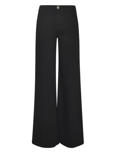 Frame High-rise Flared Jeans In Black