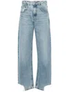 Frame Le Jane Ankle Cropped High-rise Straight-leg Jeans In Fizz Indigo