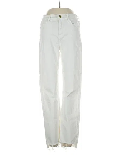 Pre-owned Frame Jeans In Ivory
