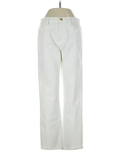 Pre-owned Frame Jeans In Ivory