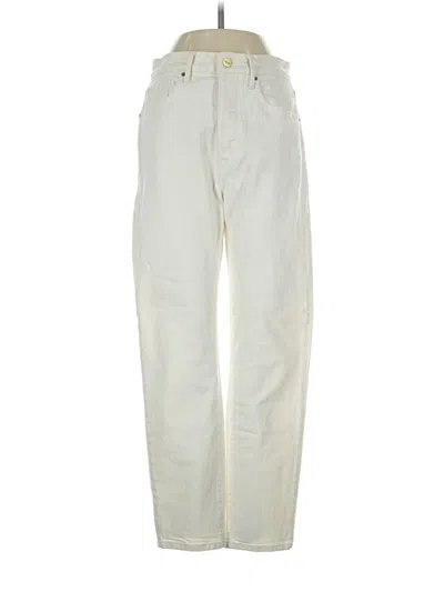 Pre-owned Frame Jeans In Ivory