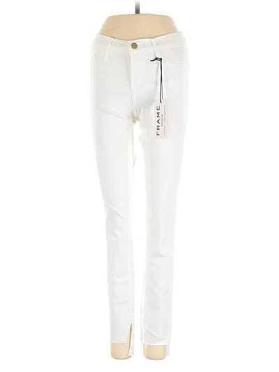 Pre-owned Frame Jeans In Ivory
