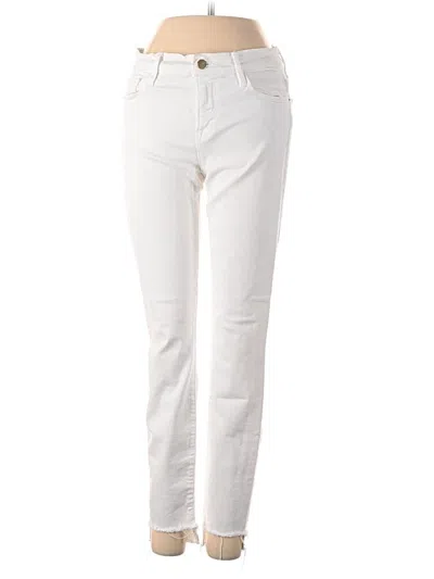 Pre-owned Frame Jeans In Ivory