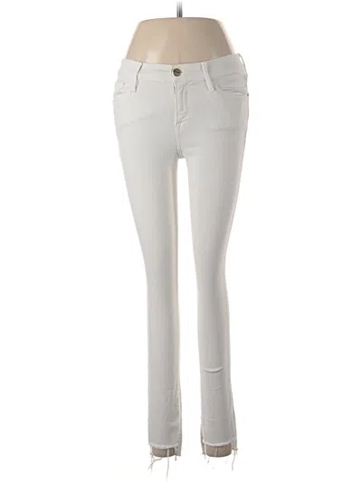 Pre-owned Frame Jeans In Ivory