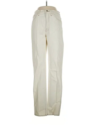 Pre-owned Frame Jeans In Ivory