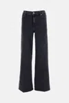 Frame Jeans Le Slim Palazzo In Black