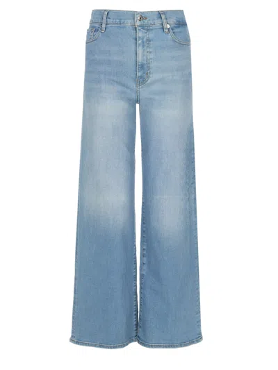 Frame Le Palazzo Crop High-rise Wide-leg Jeans In Blue