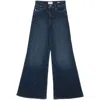 Frame Long-length Washed Flared Jeans In Majesty