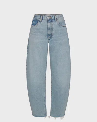 Frame Jeans The Bubble Crop Rapture Raw In Blue
