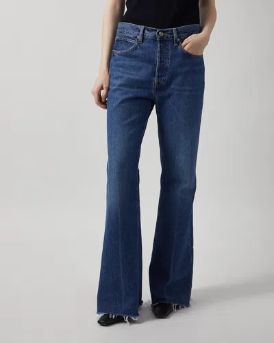 Frame Jeans The Lax Antidote Raw Fray In Blue
