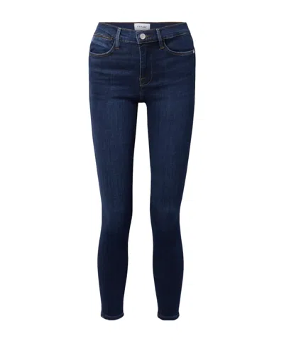 Frame Jeans With Belt Loops In Blue