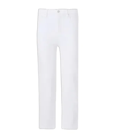 Frame Jeans With Belt Loops In White