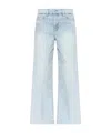 Frame Raw-cut Flared Jeans In Blue
