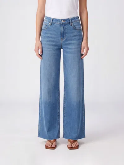 Frame Jeans Woman Color Sky In Blue