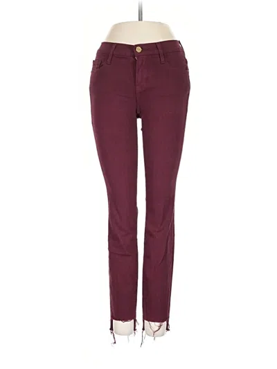 Pre-owned Frame Jeggings In Burgundy