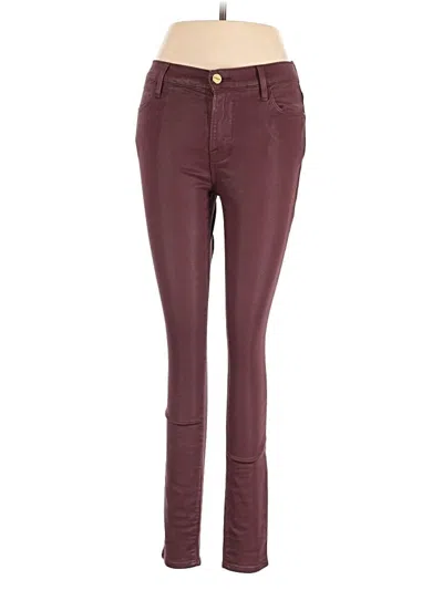 Pre-owned Frame Jeggings In Burgundy